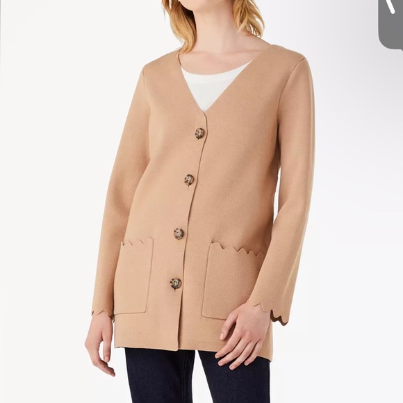 kate spade Sweaters - kate spade scalloped sweater blazer